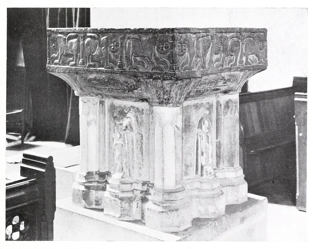 An illustration from Black Tournai fonts in England, the group of seven late Norman fonts from Belgium, 1909, leaf 57