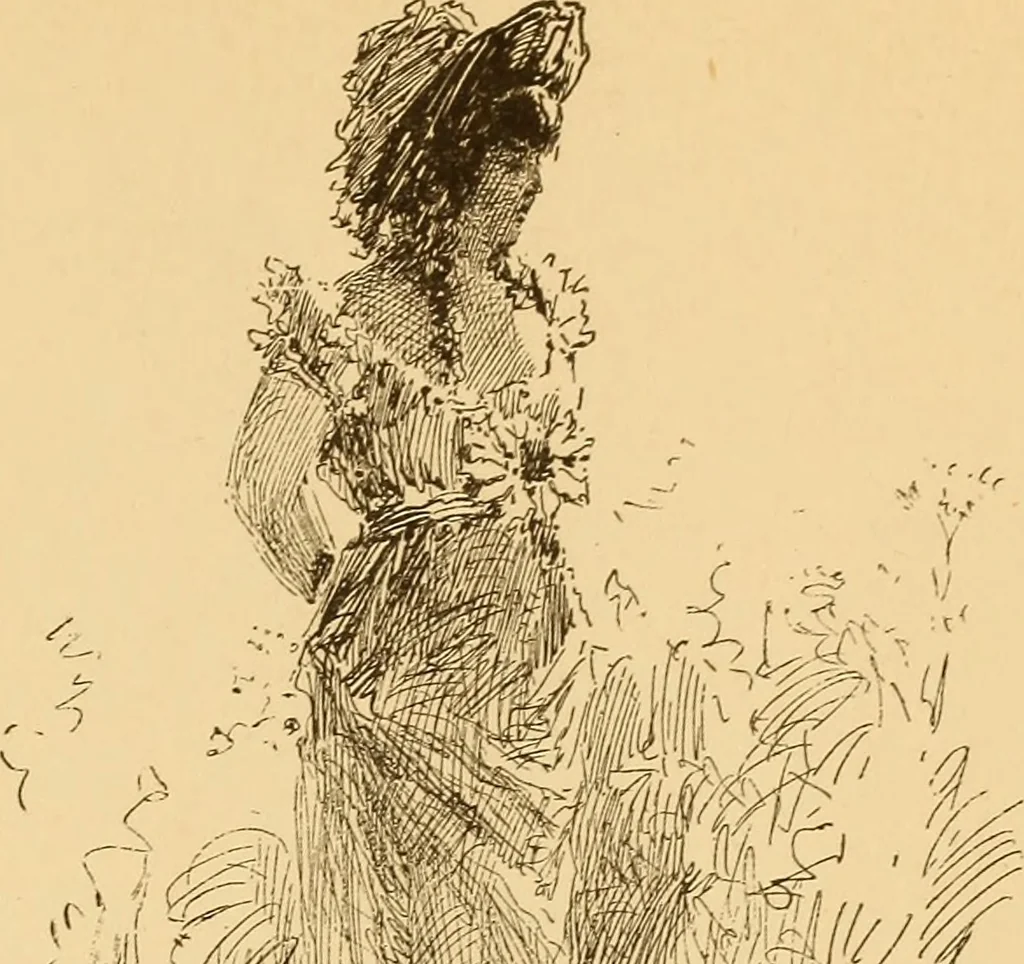 An illustration from Black and white exhibition of the Salmagundi Sketch Club : held at the galleries of the National Academy of Design ..., open from Dec. 1st to 21st, inclusive, 1881, leaf 28
