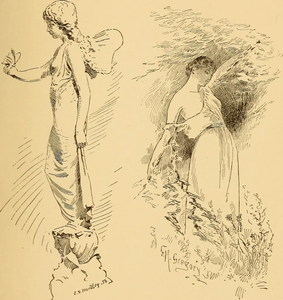 An illustration from Black and white exhibition of the Salmagundi Sketch Club : held at the galleries of the National Academy of Design ..., open from Dec. 1st to 21st, inclusive, 1881, leaf 32