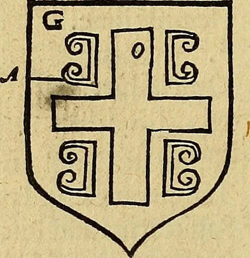 An illustration from The Blazon of Gentrie: : Deuided into two parts. The first named The Glorie of Generositie. The second, Lacyes Nobilitie. Comprehending discourses of Armes and of Gentry. Wherein is treated of the beginning, parts and degrees of Gentlenesse, vvith her lawes: Of the Bearing, and Blazon of Cote-armors: Of the Lawes of Armes, and of combats., 1586, leaf 197