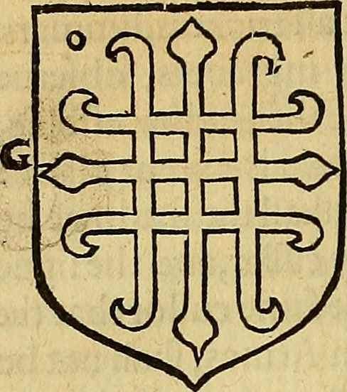 An illustration from The Blazon of Gentrie: : Deuided into two parts. The first named The Glorie of Generositie. The second, Lacyes Nobilitie. Comprehending discourses of Armes and of Gentry. Wherein is treated of the beginning, parts and degrees of Gentlenesse, vvith her lawes: Of the Bearing, and Blazon of Cote-armors: Of the Lawes of Armes, and of combats., 1586, leaf 201