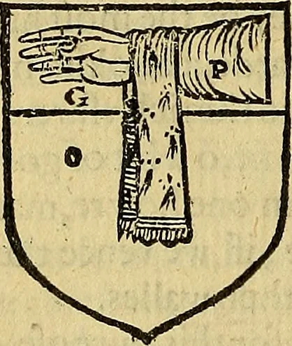 An illustration from The Blazon of Gentrie: : Deuided into two parts. The first named The Glorie of Generositie. The second, Lacyes Nobilitie. Comprehending discourses of Armes and of Gentry. Wherein is treated of the beginning, parts and degrees of Gentlenesse, vvith her lawes: Of the Bearing, and Blazon of Cote-armors: Of the Lawes of Armes, and of combats., 1586, leaf 221