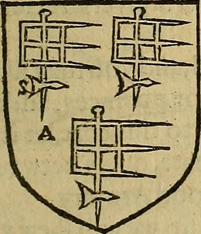 An illustration from The Blazon of Gentrie: : Deuided into two parts. The first named The Glorie of Generositie. The second, Lacyes Nobilitie. Comprehending discourses of Armes and of Gentry. Wherein is treated of the beginning, parts and degrees of Gentlenesse, vvith her lawes: Of the Bearing, and Blazon of Cote-armors: Of the Lawes of Armes, and of combats., 1586, leaf 222