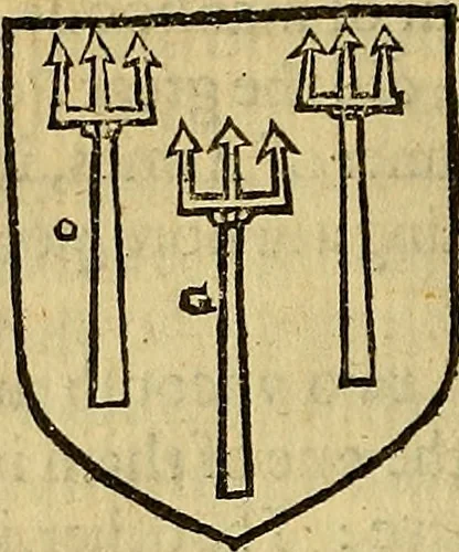 An illustration from The Blazon of Gentrie: : Deuided into two parts. The first named The Glorie of Generositie. The second, Lacyes Nobilitie. Comprehending discourses of Armes and of Gentry. Wherein is treated of the beginning, parts and degrees of Gentlenesse, vvith her lawes: Of the Bearing, and Blazon of Cote-armors: Of the Lawes of Armes, and of combats., 1586, leaf 223