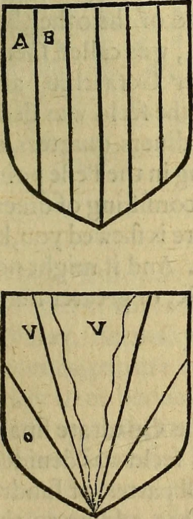 An illustration from The Blazon of Gentrie: : Deuided into two parts. The first named The Glorie of Generositie. The second, Lacyes Nobilitie. Comprehending discourses of Armes and of Gentry. Wherein is treated of the beginning, parts and degrees of Gentlenesse, vvith her lawes: Of the Bearing, and Blazon of Cote-armors: Of the Lawes of Armes, and of combats., 1586, leaf 230