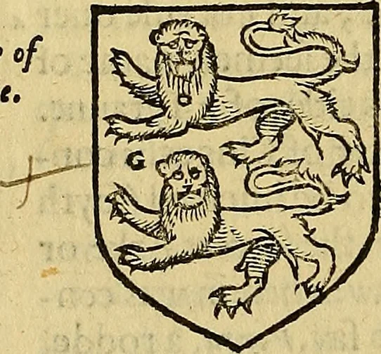 An illustration from The Blazon of Gentrie: : Deuided into two parts. The first named The Glorie of Generositie. The second, Lacyes Nobilitie. Comprehending discourses of Armes and of Gentry. Wherein is treated of the beginning, parts and degrees of Gentlenesse, vvith her lawes: Of the Bearing, and Blazon of Cote-armors: Of the Lawes of Armes, and of combats., 1586, leaf 243