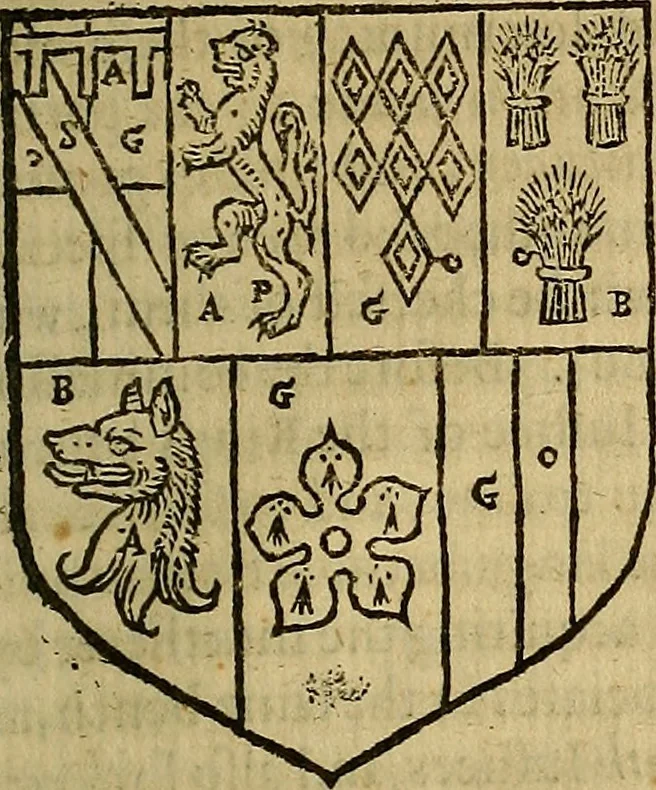 An illustration from The Blazon of Gentrie: : Deuided into two parts. The first named The Glorie of Generositie. The second, Lacyes Nobilitie. Comprehending discourses of Armes and of Gentry. Wherein is treated of the beginning, parts and degrees of Gentlenesse, vvith her lawes: Of the Bearing, and Blazon of Cote-armors: Of the Lawes of Armes, and of combats., 1586, leaf 490