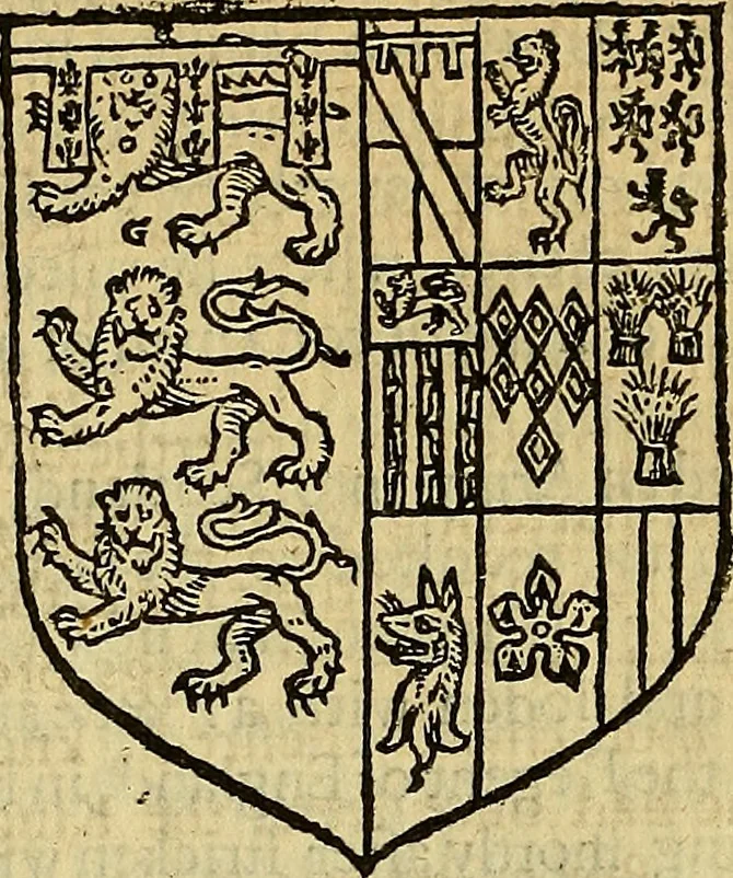 An illustration from The Blazon of Gentrie: : Deuided into two parts. The first named The Glorie of Generositie. The second, Lacyes Nobilitie. Comprehending discourses of Armes and of Gentry. Wherein is treated of the beginning, parts and degrees of Gentlenesse, vvith her lawes: Of the Bearing, and Blazon of Cote-armors: Of the Lawes of Armes, and of combats., 1586, leaf 499