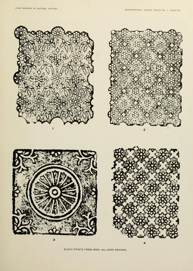 An illustration from Block prints from India for textiles, 1924, leaf 27