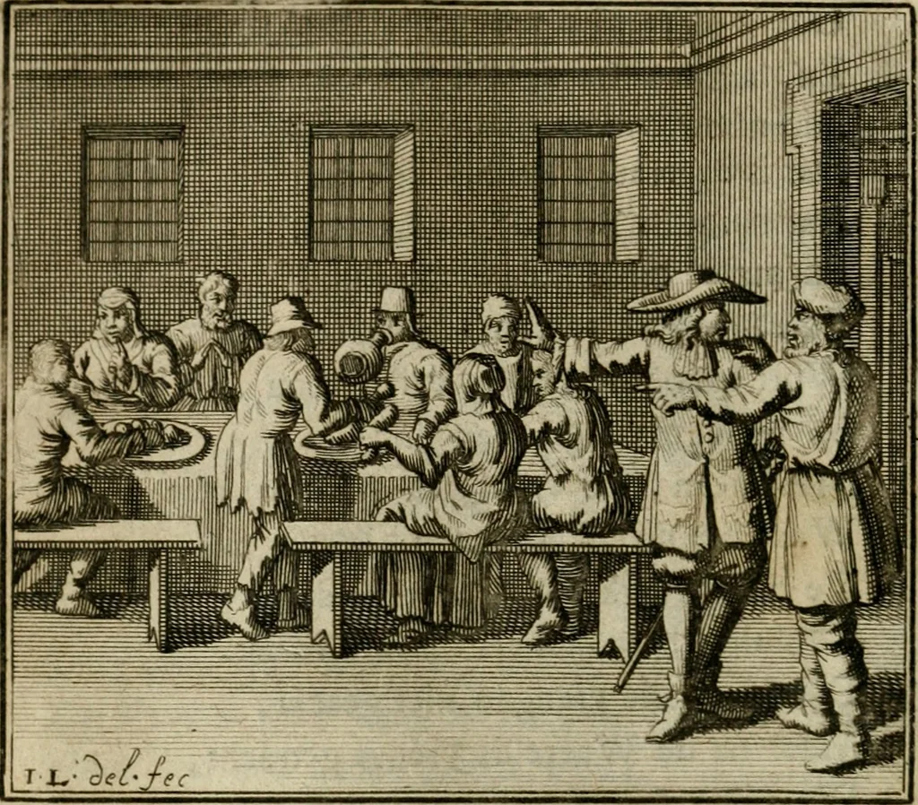 An illustration from Bloem-tuintje : bestaande in twee deelen : het eerste in innerlyke bedenkingen, en geleikenissen, het tweede in eenige zang- en lees-rymen, 1724, leaf 165