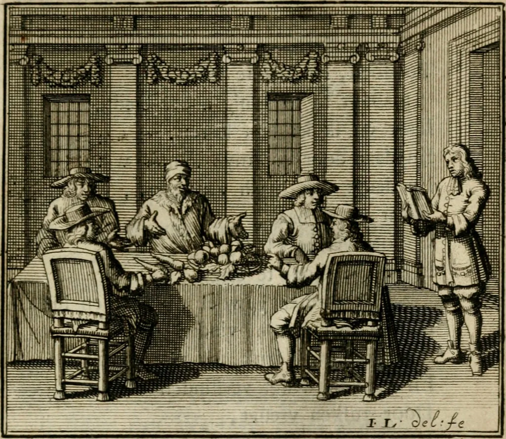 An illustration from Bloem-tuintje : bestaande in twee deelen : het eerste in innerlyke bedenkingen, en geleikenissen, het tweede in eenige zang- en lees-rymen, 1724, leaf 260