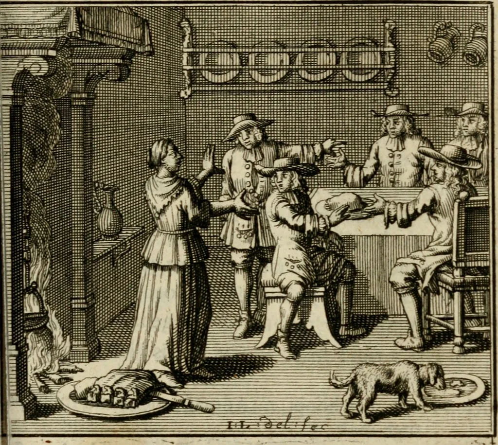 An illustration from Bloem-tuintje : bestaande in twee deelen : het eerste in innerlyke bedenkingen, en geleikenissen, het tweede in eenige zang- en lees-rymen, 1724, leaf 280