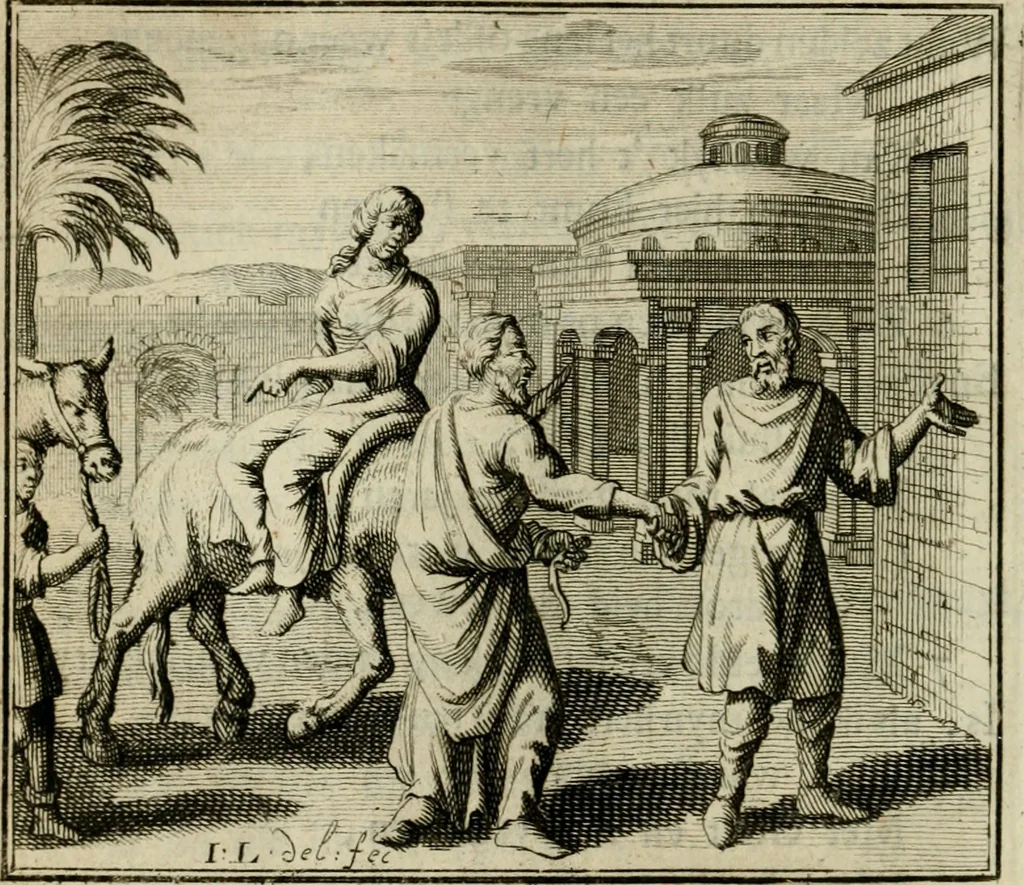 An illustration from Bloem-tuintje : bestaande in twee deelen : het eerste in innerlyke bedenkingen, en geleikenissen, het tweede in eenige zang- en lees-rymen, 1724, leaf 287
