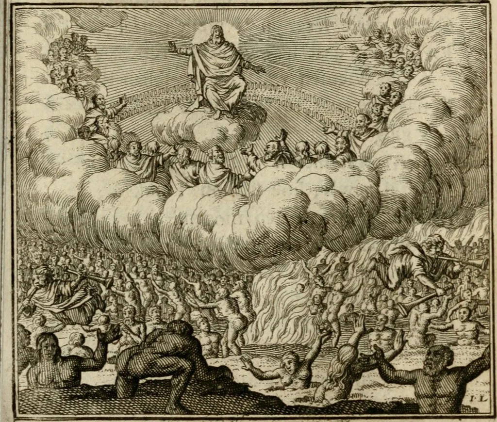 An illustration from Bloem-tuintje : bestaande in twee deelen : het eerste in innerlyke bedenkingen, en geleikenissen, het tweede in eenige zang- en lees-rymen, 1724, leaf 316