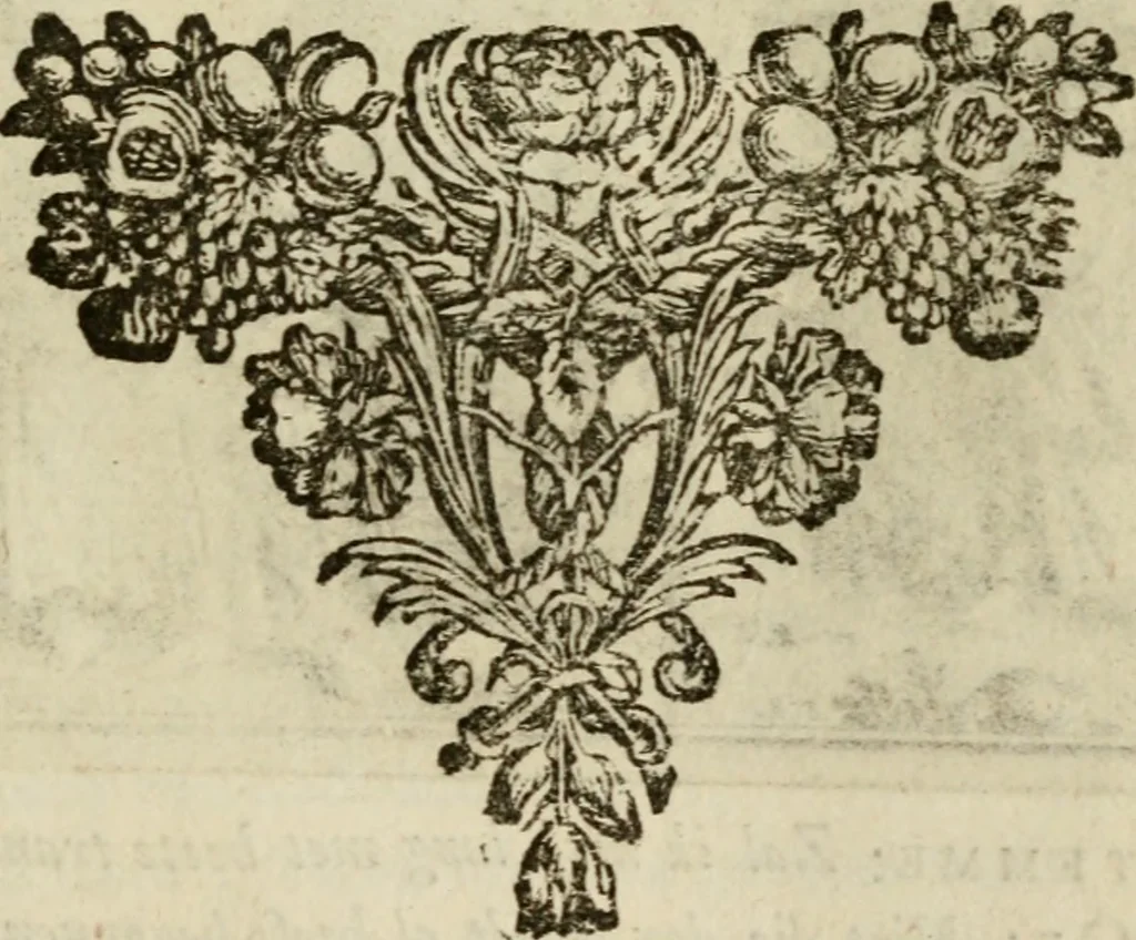 An illustration from Bloem-tuintje : bestaande in twee deelen : het eerste in innerlyke bedenkingen, en geleikenissen, het tweede in eenige zang- en lees-rymen, 1724, leaf 342