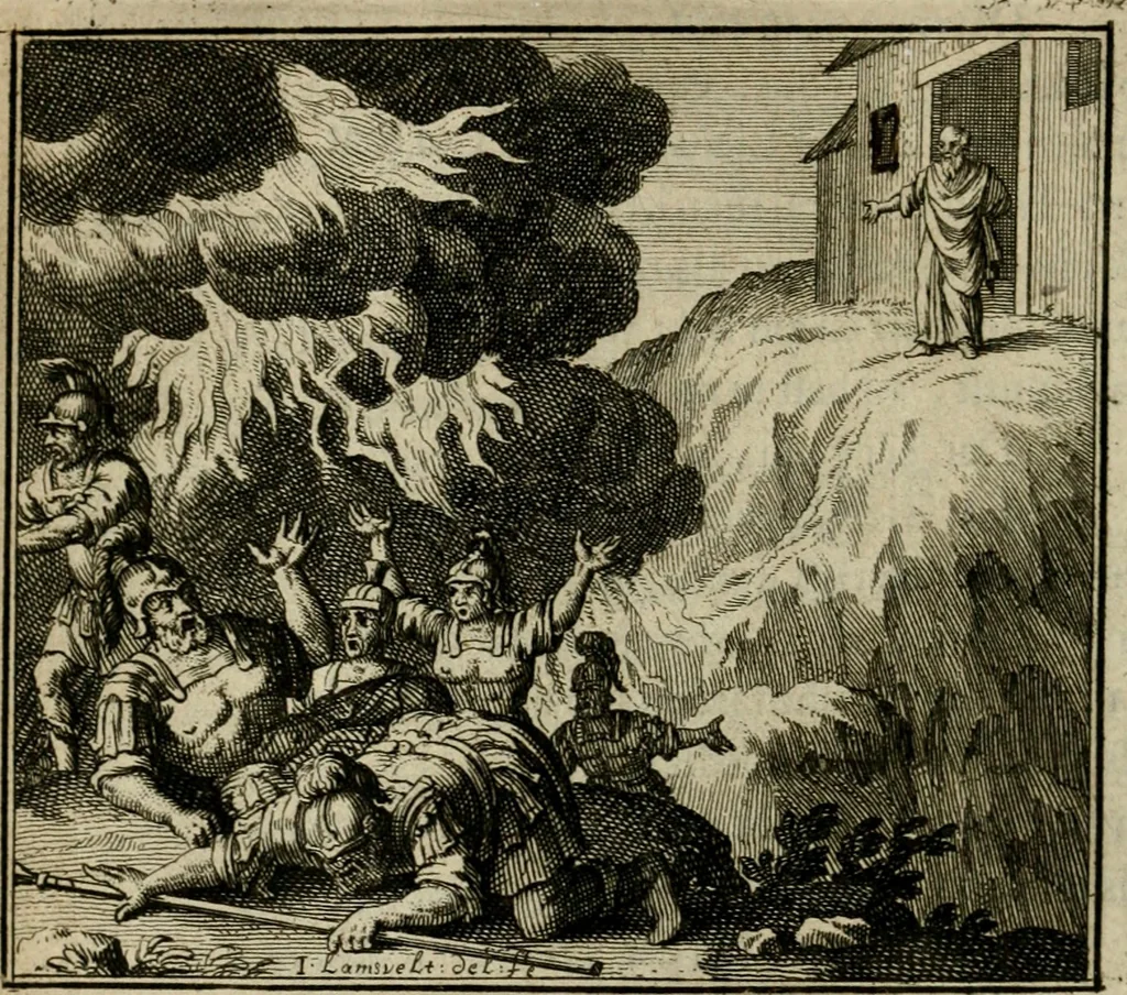 An illustration from Bloem-tuintje : bestaande in twee deelen : het eerste in innerlyke bedenkingen, en geleikenissen, het tweede in eenige zang- en lees-rymen, 1724, leaf 347