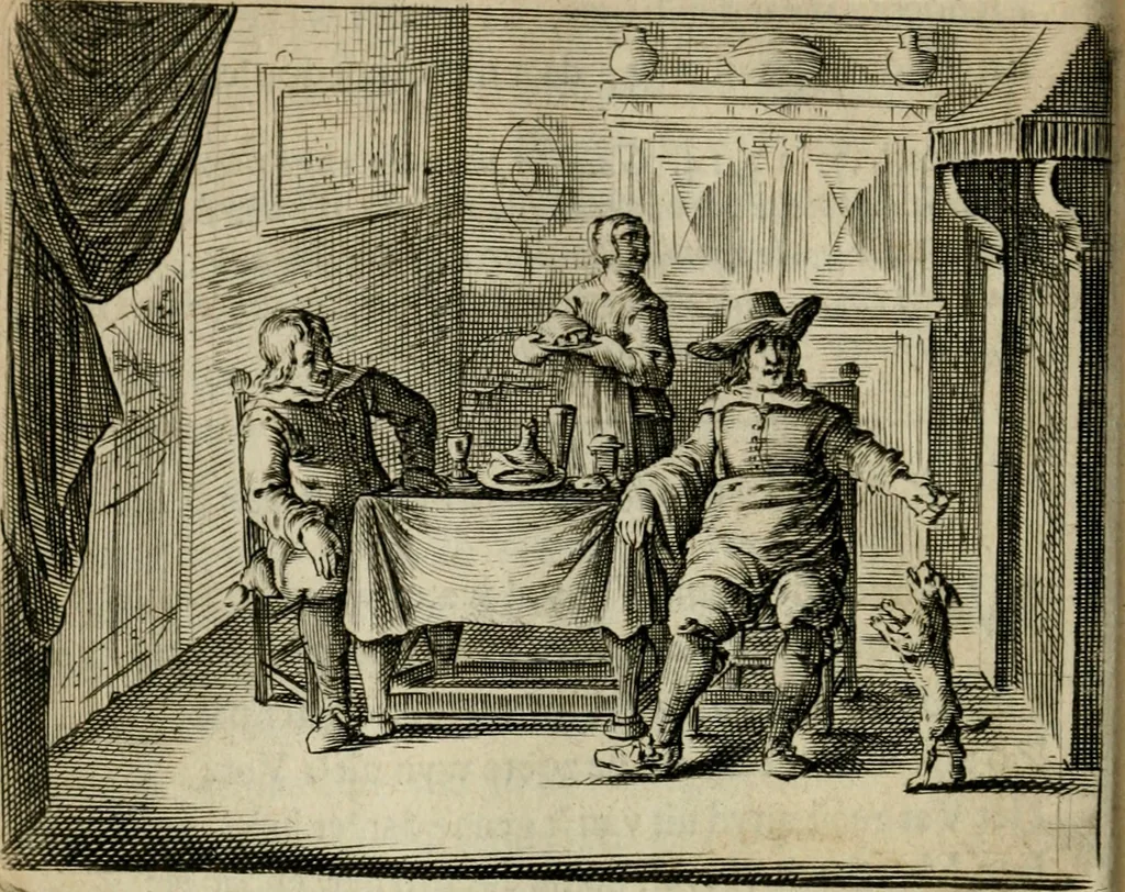 An illustration from Bloem-tuintje : bestaande in twee deelen : het eerste in innerlyke bedenkingen, en geleikenissen, het tweede in eenige zang- en lees-rymen, 1724, leaf 59