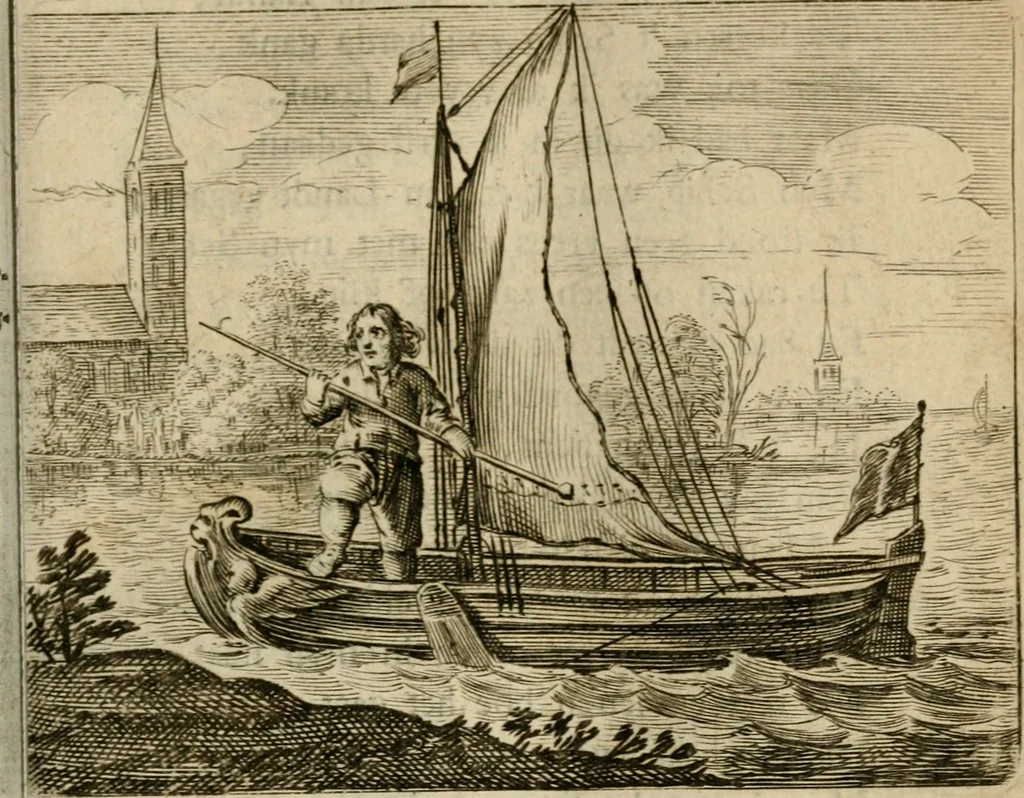 An illustration from Bloem-tuintje : bestaande in twee deelen : het eerste in innerlyke bedenkingen, en geleikenissen, het tweede in eenige zang- en lees-rymen, 1724, leaf 86