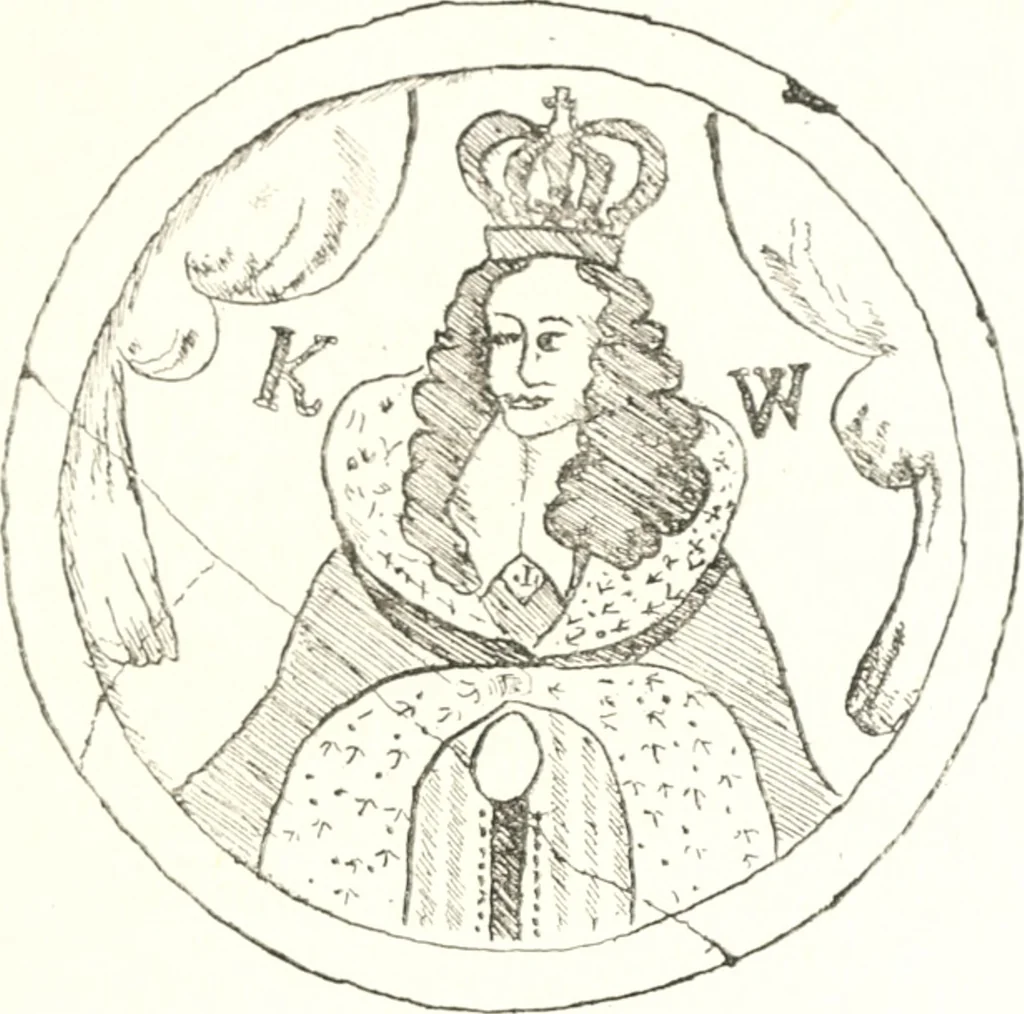 An illustration from Blue dash chargers and other early English tin enamel circular dishes, 1919, leaf 100