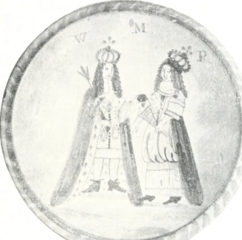 An illustration from Blue dash chargers and other early English tin enamel circular dishes, 1919, leaf 104