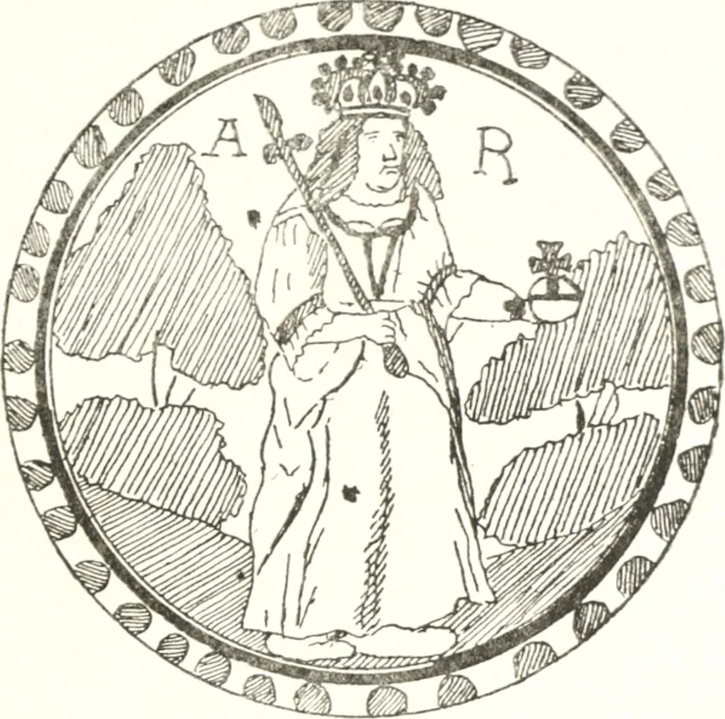 An illustration from Blue dash chargers and other early English tin enamel circular dishes, 1919, leaf 106