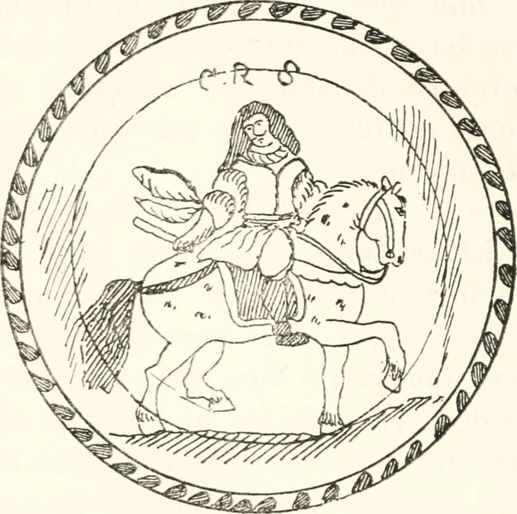 An illustration from Blue dash chargers and other early English tin enamel circular dishes, 1919, leaf 119
