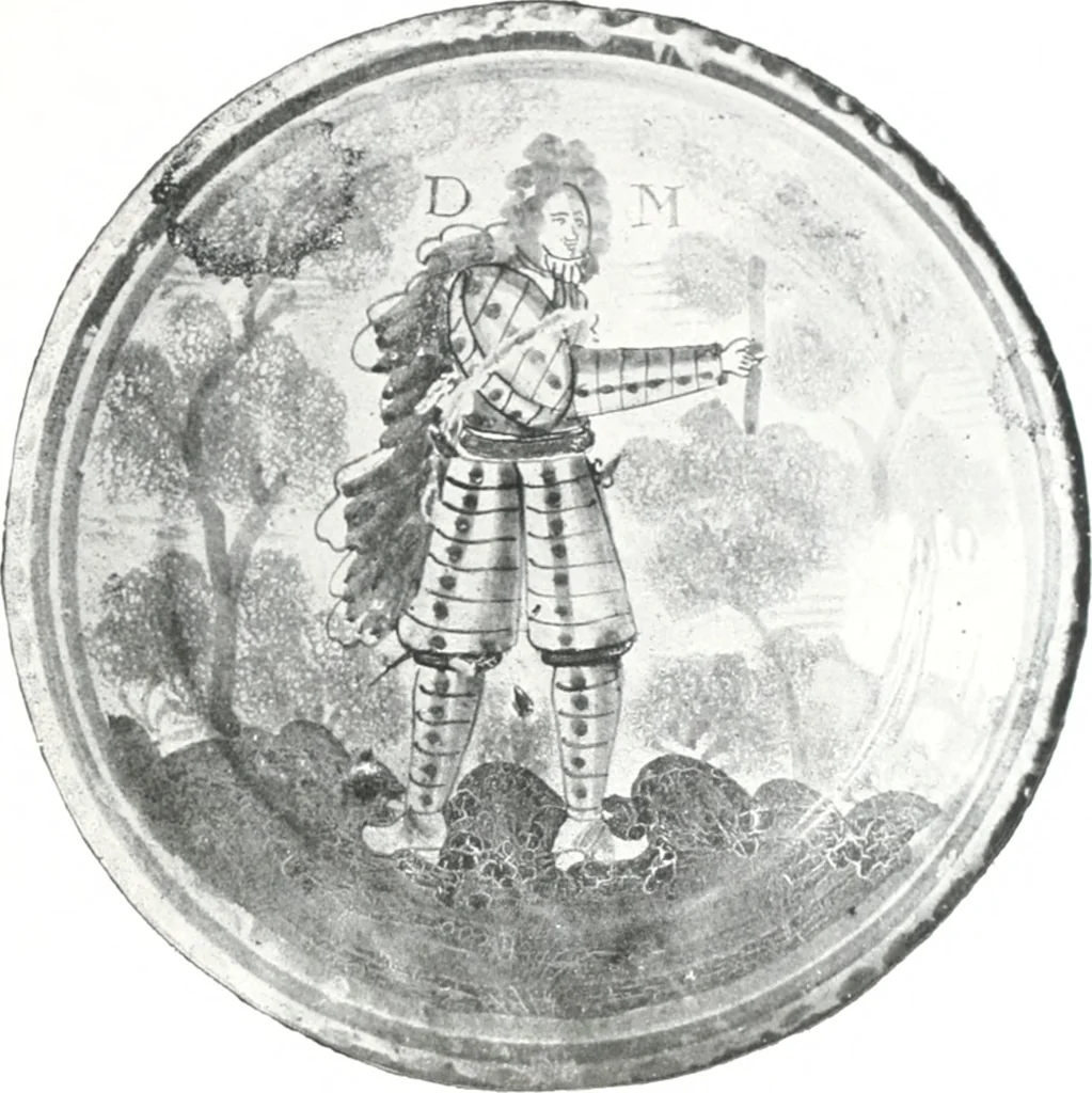 An illustration from Blue dash chargers and other early English tin enamel circular dishes, 1919, leaf 120