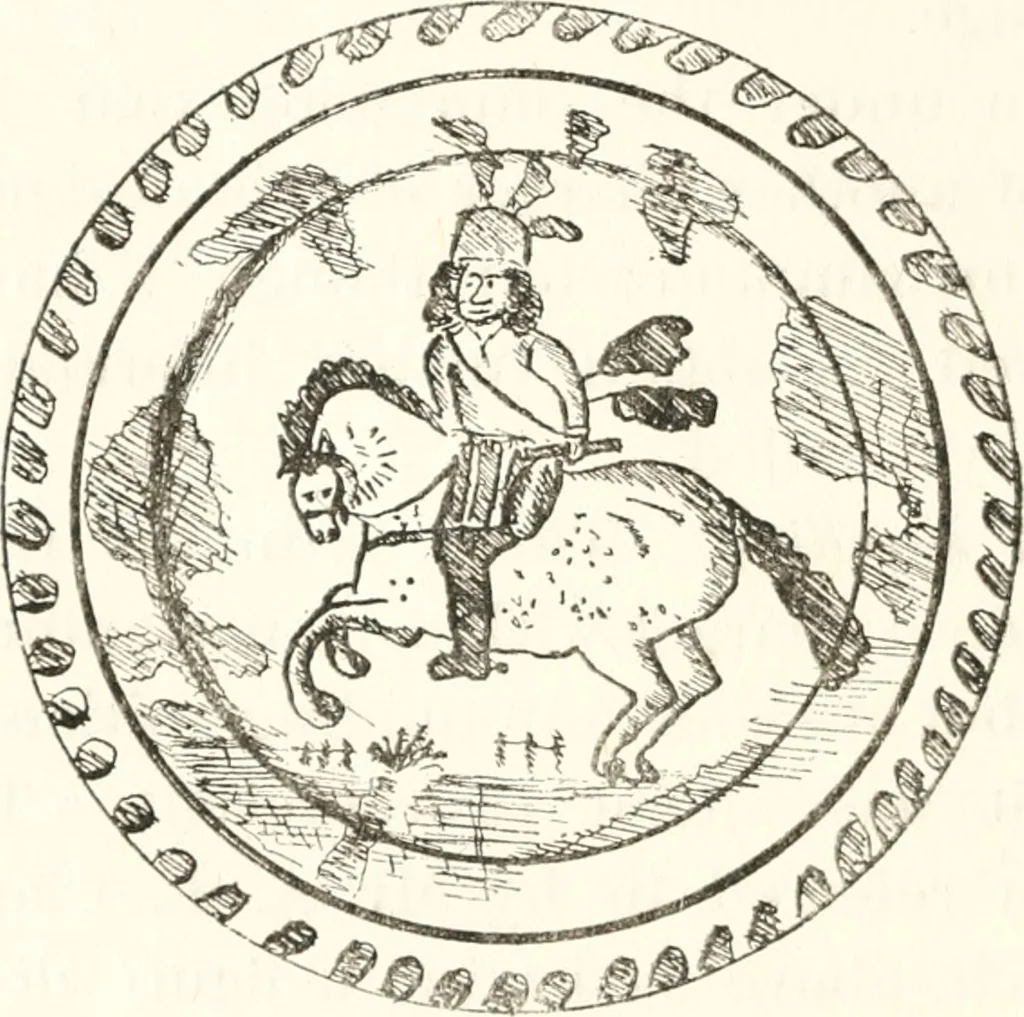 An illustration from Blue dash chargers and other early English tin enamel circular dishes, 1919, leaf 133