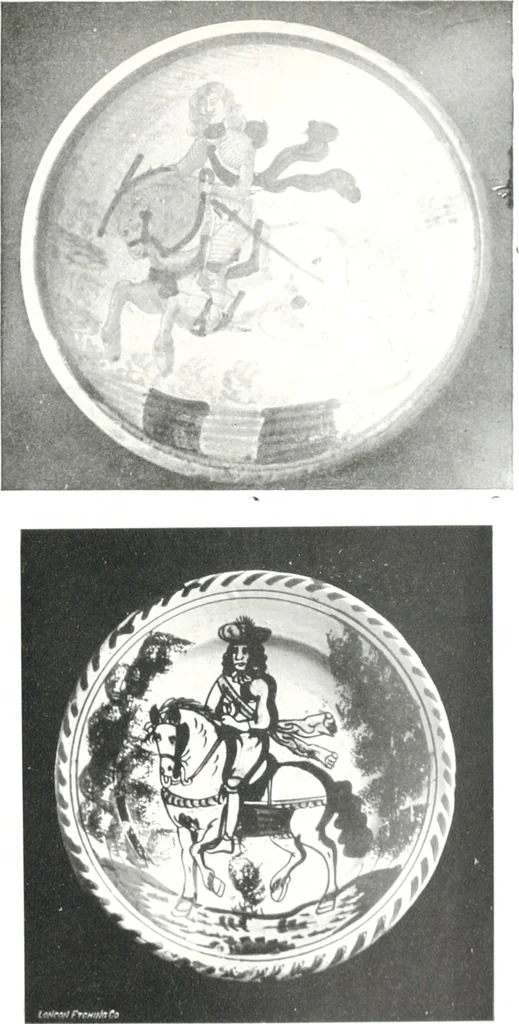 An illustration from Blue dash chargers and other early English tin enamel circular dishes, 1919, leaf 134