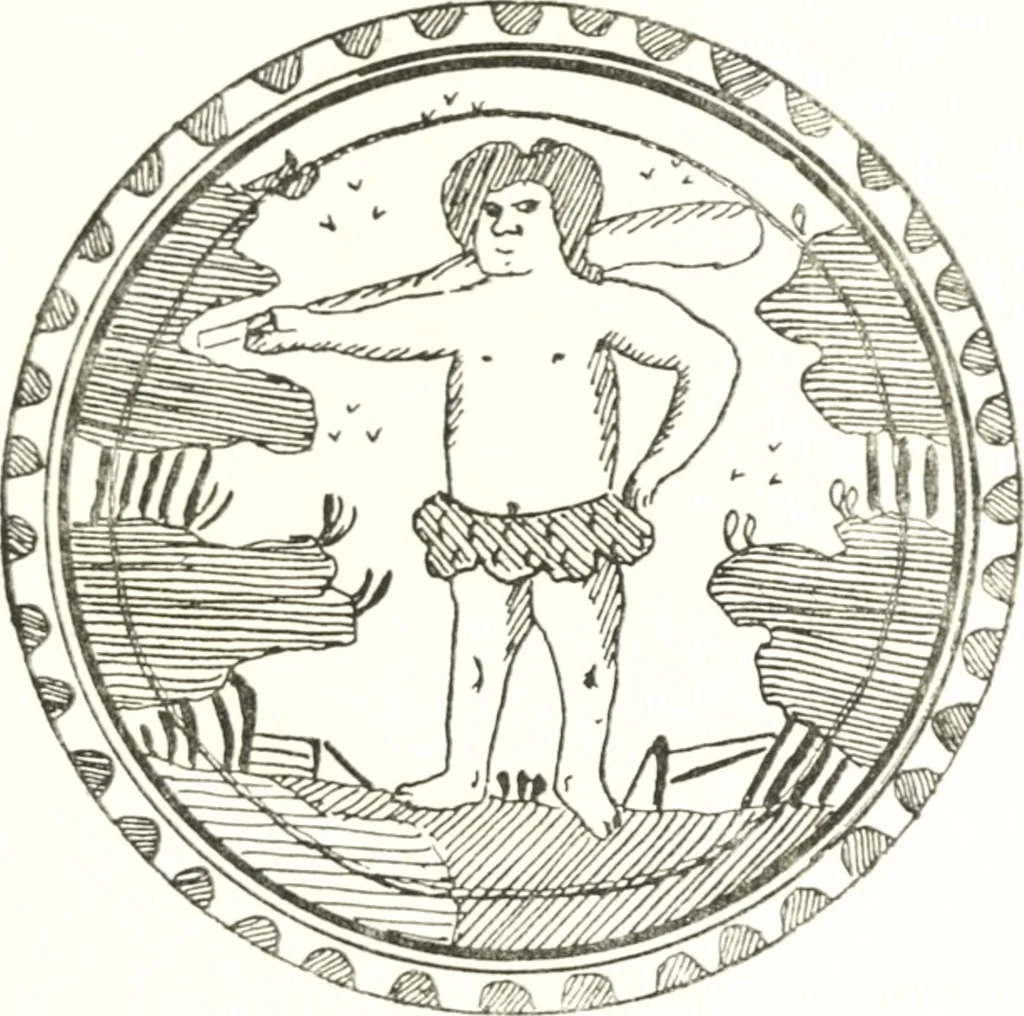 An illustration from Blue dash chargers and other early English tin enamel circular dishes, 1919, leaf 140