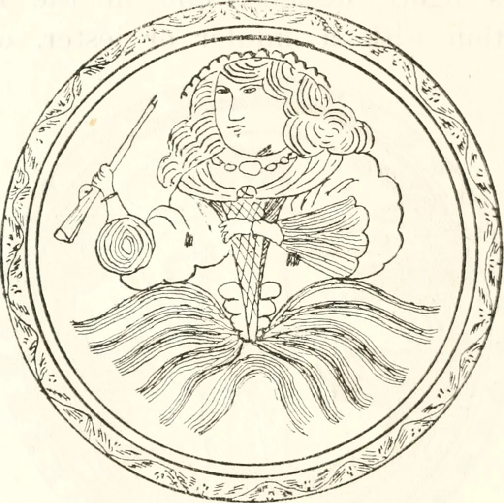 An illustration from Blue dash chargers and other early English tin enamel circular dishes, 1919, leaf 141