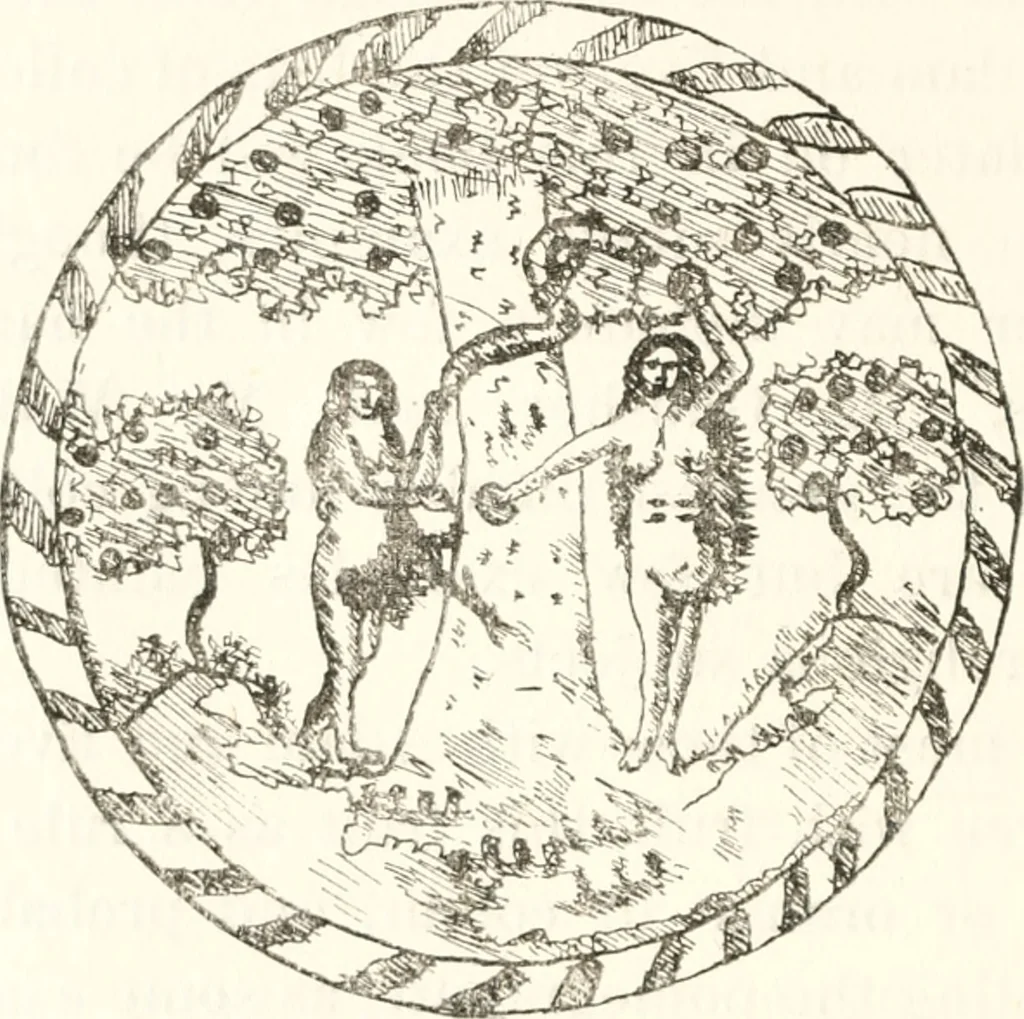 An illustration from Blue dash chargers and other early English tin enamel circular dishes, 1919, leaf 149