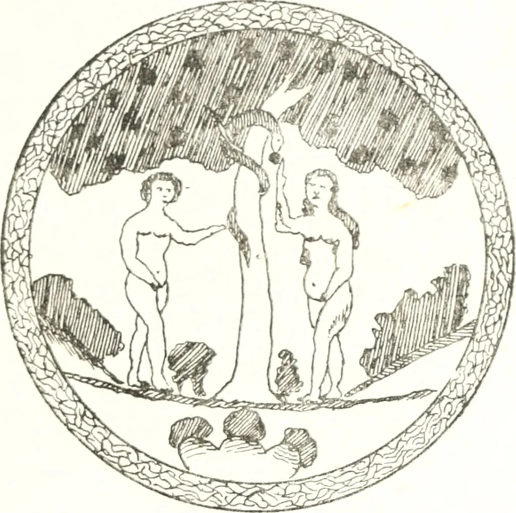 An illustration from Blue dash chargers and other early English tin enamel circular dishes, 1919, leaf 152