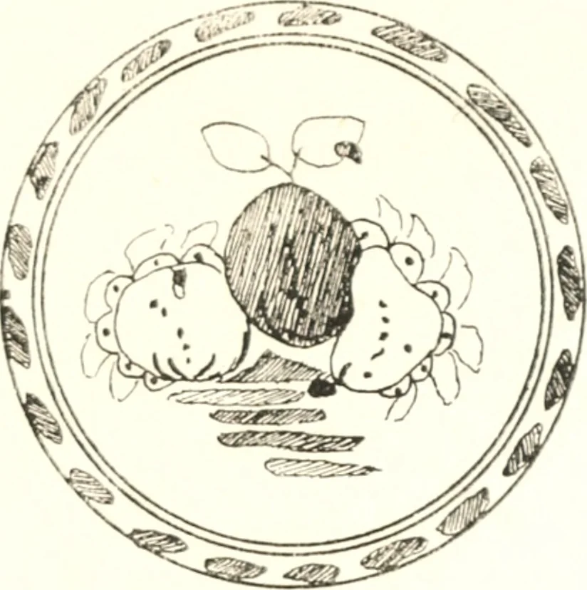 An illustration from Blue dash chargers and other early English tin enamel circular dishes, 1919, leaf 176