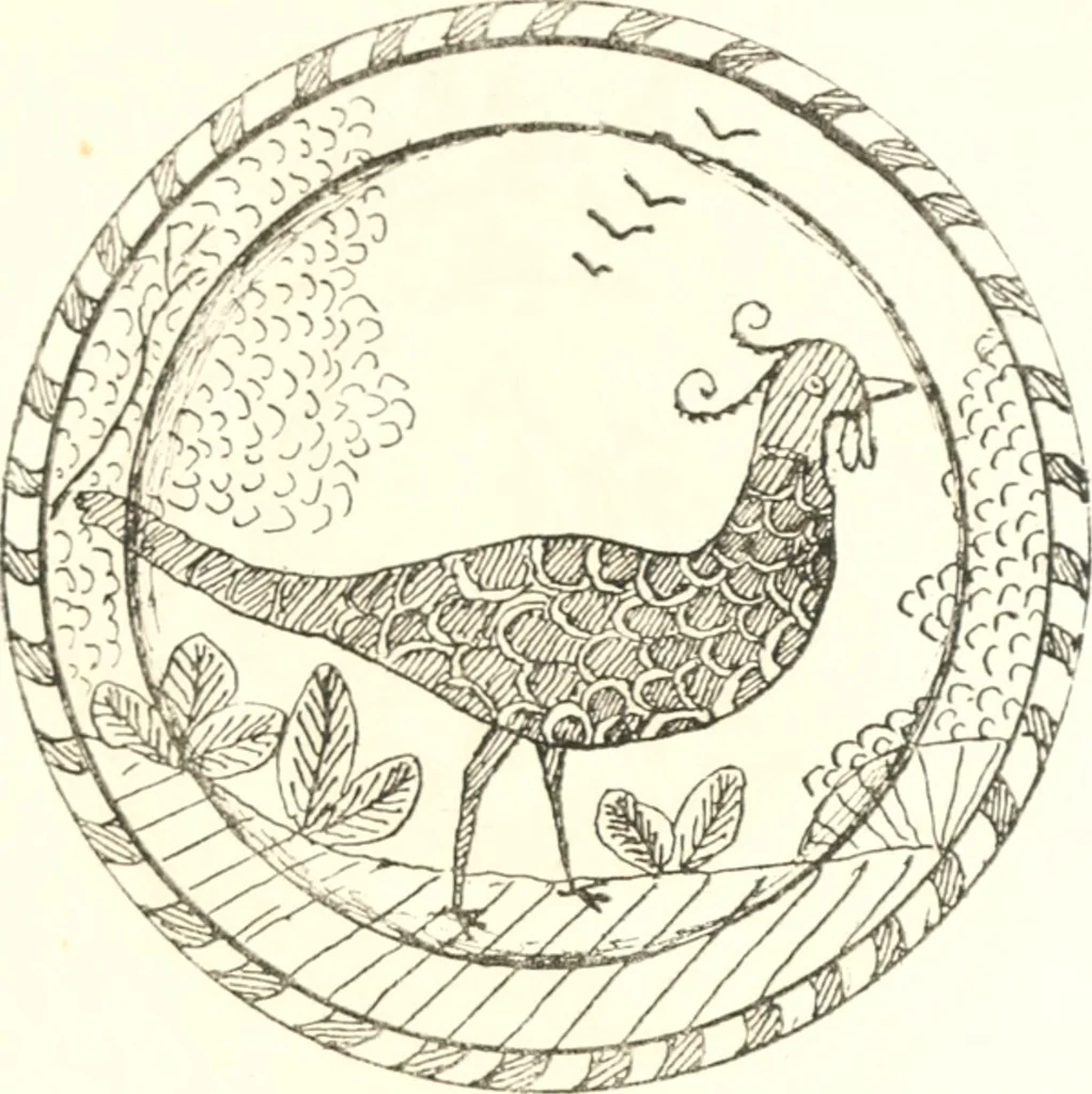 An illustration from Blue dash chargers and other early English tin enamel circular dishes, 1919, leaf 182