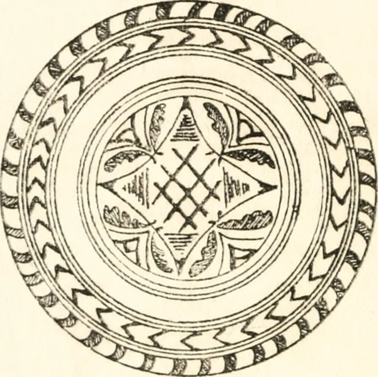 An illustration from Blue dash chargers and other early English tin enamel circular dishes, 1919, leaf 187