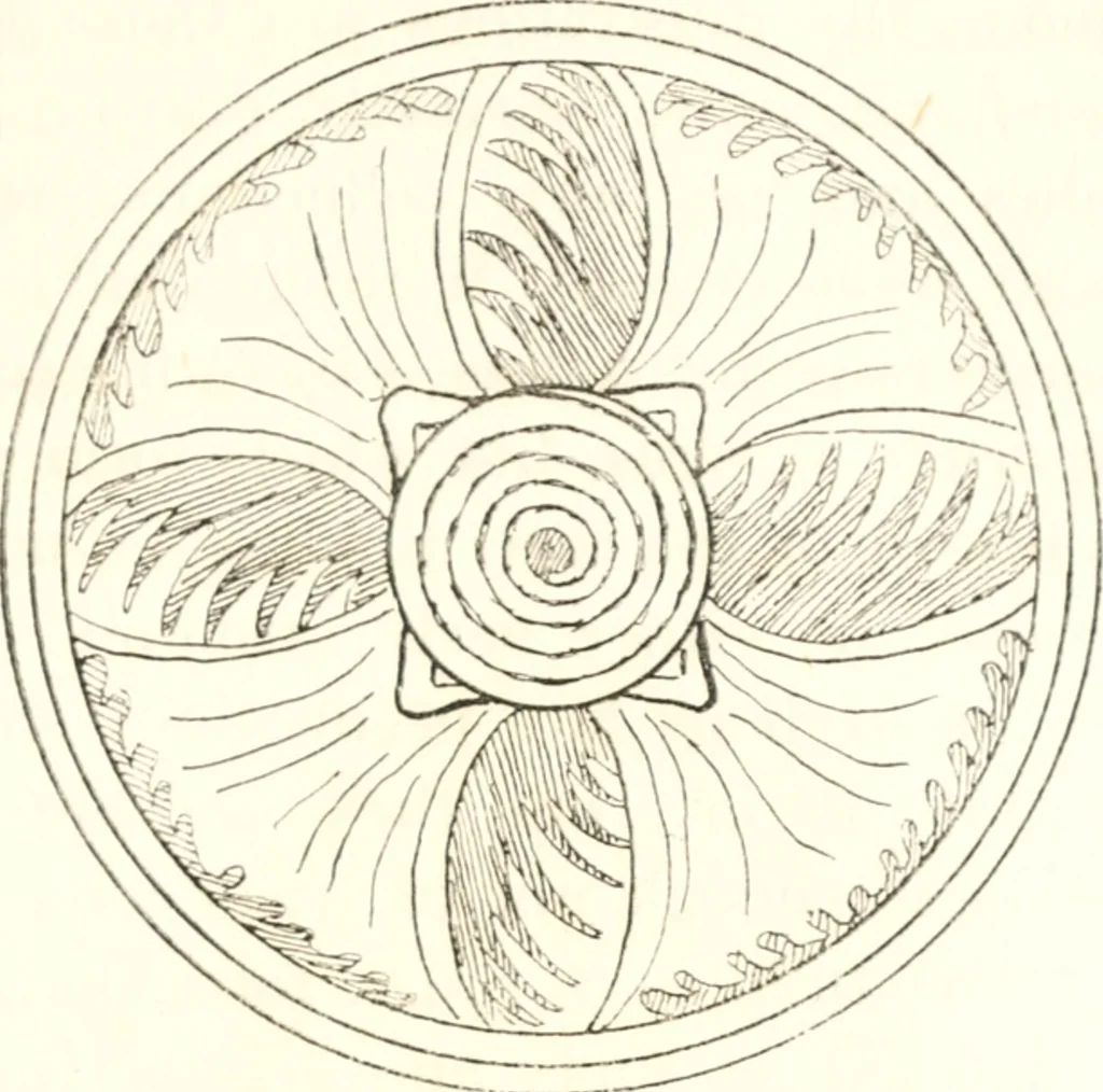 An illustration from Blue dash chargers and other early English tin enamel circular dishes, 1919, leaf 188