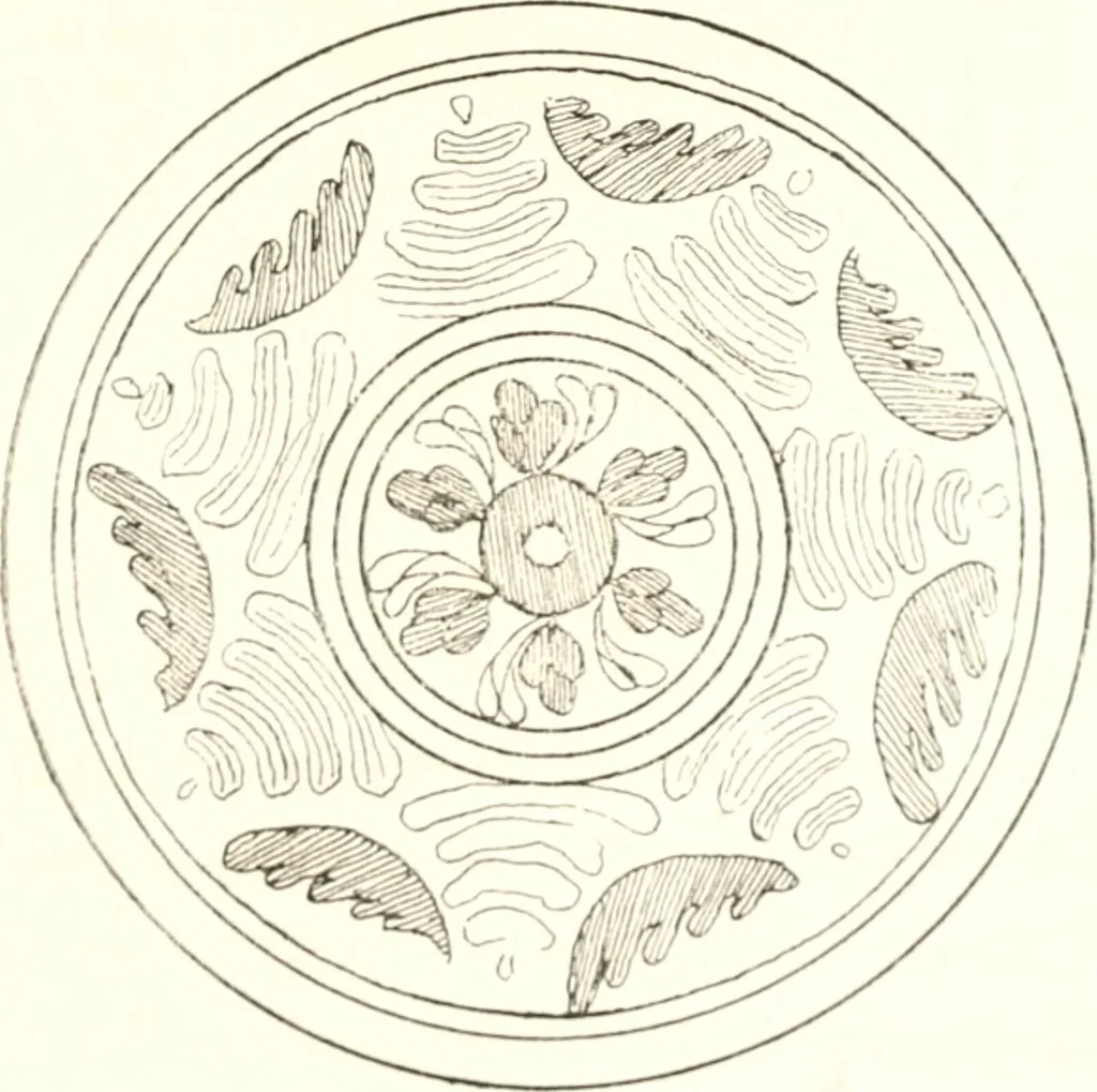 An illustration from Blue dash chargers and other early English tin enamel circular dishes, 1919, leaf 188
