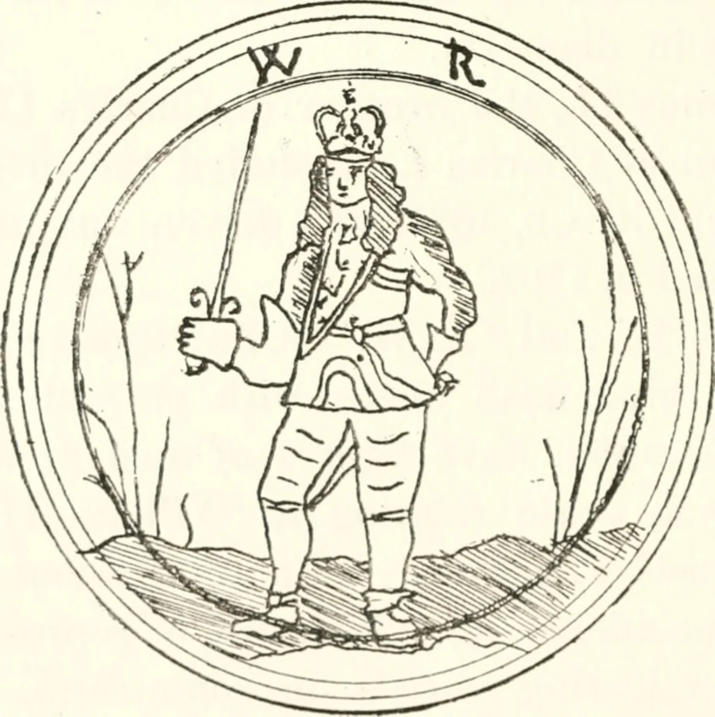 An illustration from Blue dash chargers and other early English tin enamel circular dishes, 1919, leaf 97