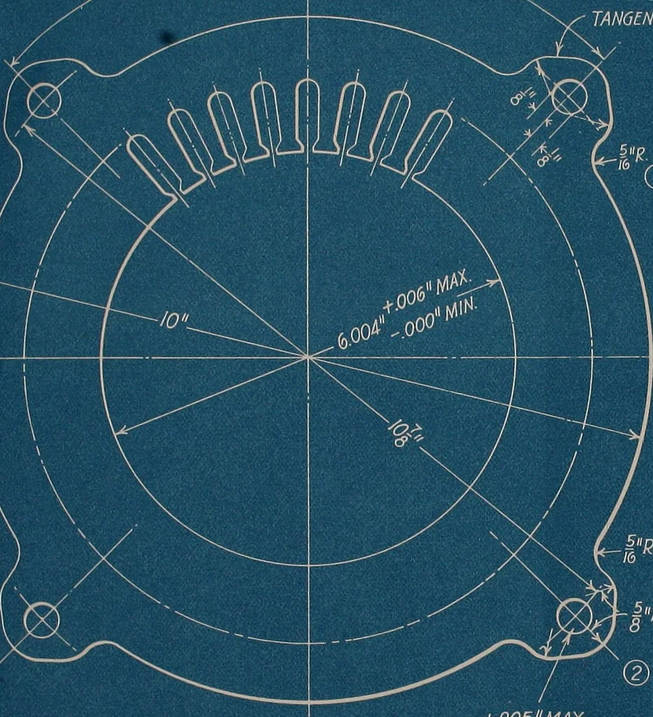 An illustration from Blueprint reading; a practical manual of instruction in blueprint reading through the analysis of typical plates with reference to mechanical drawing conventions and methods, the laws of projection, etc, 1919, leaf 102
