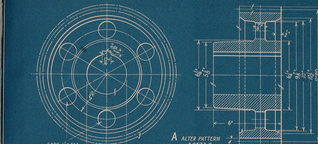 An illustration from Blueprint reading; a practical manual of instruction in blueprint reading through the analysis of typical plates with reference to mechanical drawing conventions and methods, the laws of projection, etc, 1919, leaf 106