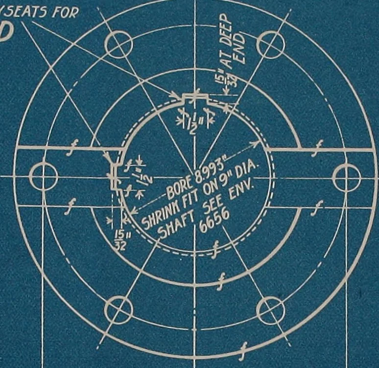 An illustration from Blueprint reading; a practical manual of instruction in blueprint reading through the analysis of typical plates with reference to mechanical drawing conventions and methods, the laws of projection, etc, 1919, leaf 114