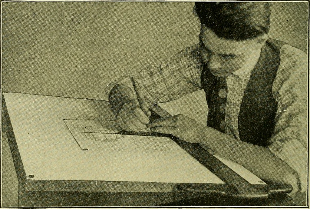 An illustration from Blueprint reading; a practical manual of instruction in blueprint reading through the analysis of typical plates with reference to mechanical drawing conventions and methods, the laws of projection, etc, 1919, leaf 167