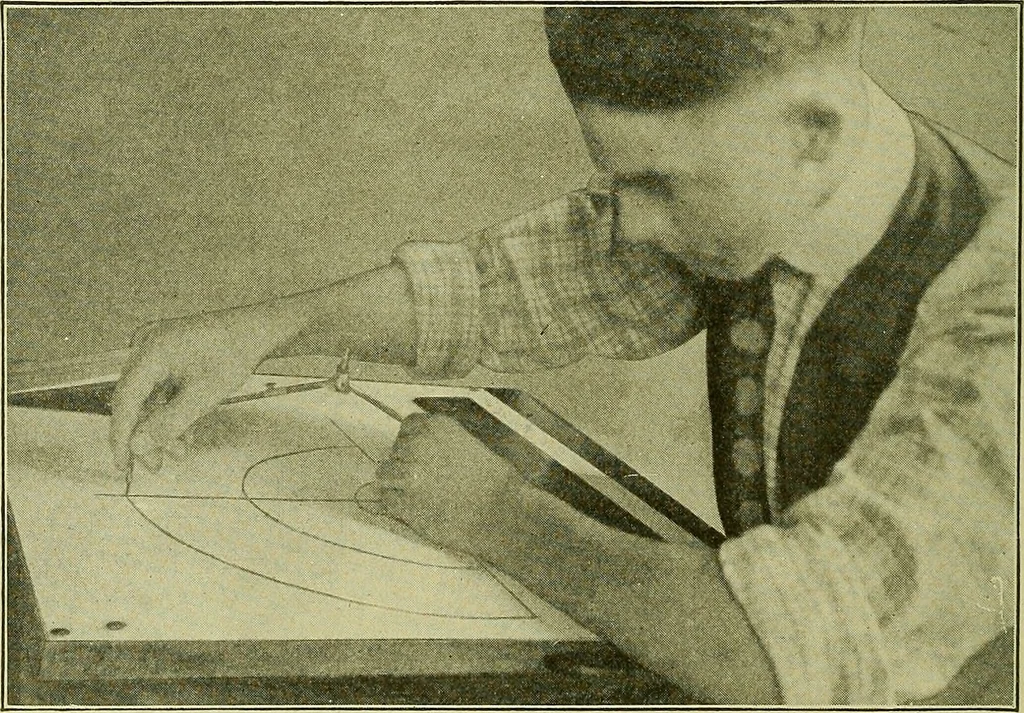 An illustration from Blueprint reading; a practical manual of instruction in blueprint reading through the analysis of typical plates with reference to mechanical drawing conventions and methods, the laws of projection, etc, 1919, leaf 169