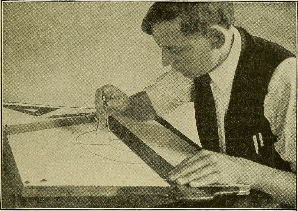 An illustration from Blueprint reading; a practical manual of instruction in blueprint reading through the analysis of typical plates with reference to mechanical drawing conventions and methods, the laws of projection, etc, 1919, leaf 170