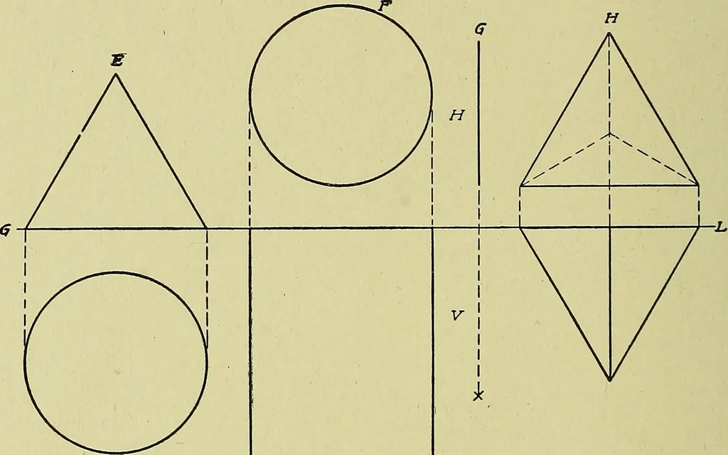 An illustration from Blueprint reading; a practical manual of instruction in blueprint reading through the analysis of typical plates with reference to mechanical drawing conventions and methods, the laws of projection, etc, 1919, leaf 227