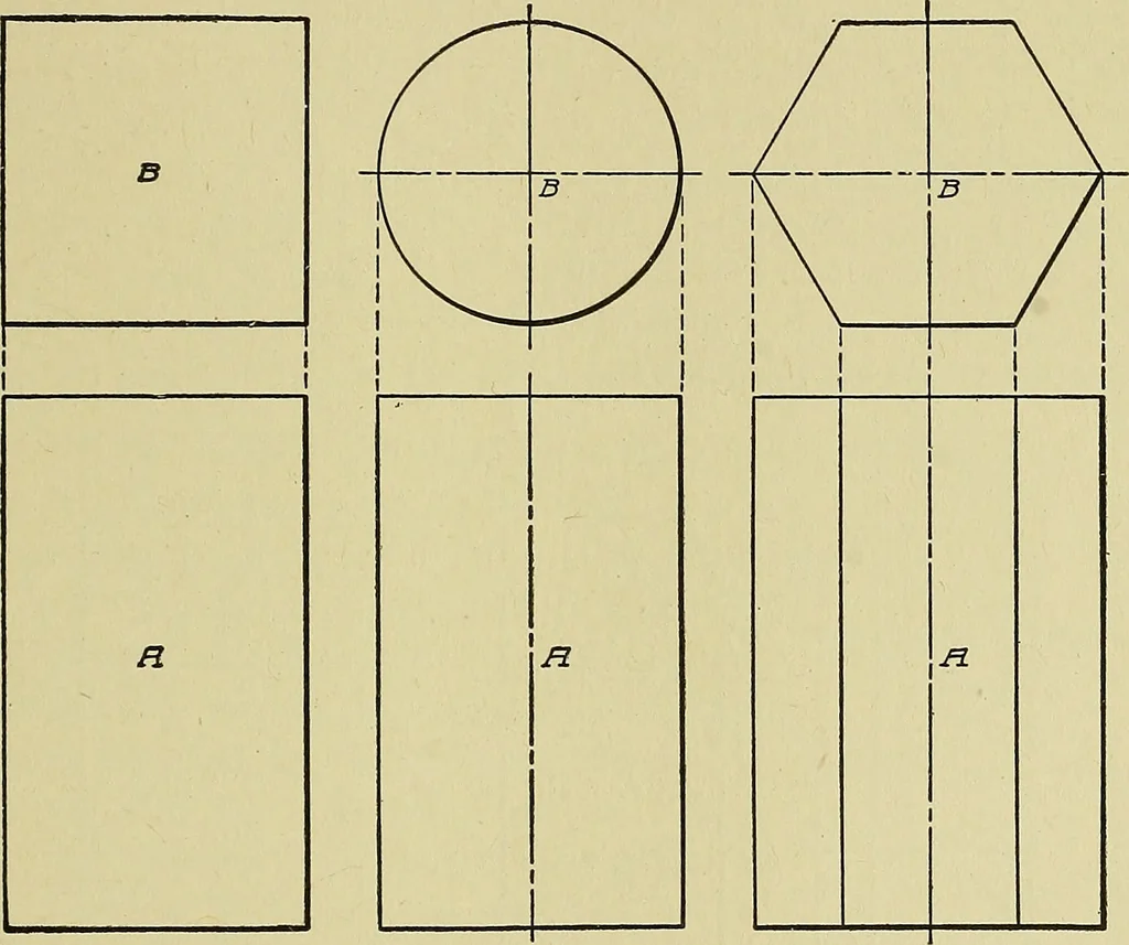 An illustration from Blueprint reading; a practical manual of instruction in blueprint reading through the analysis of typical plates with reference to mechanical drawing conventions and methods, the laws of projection, etc, 1919, leaf 228
