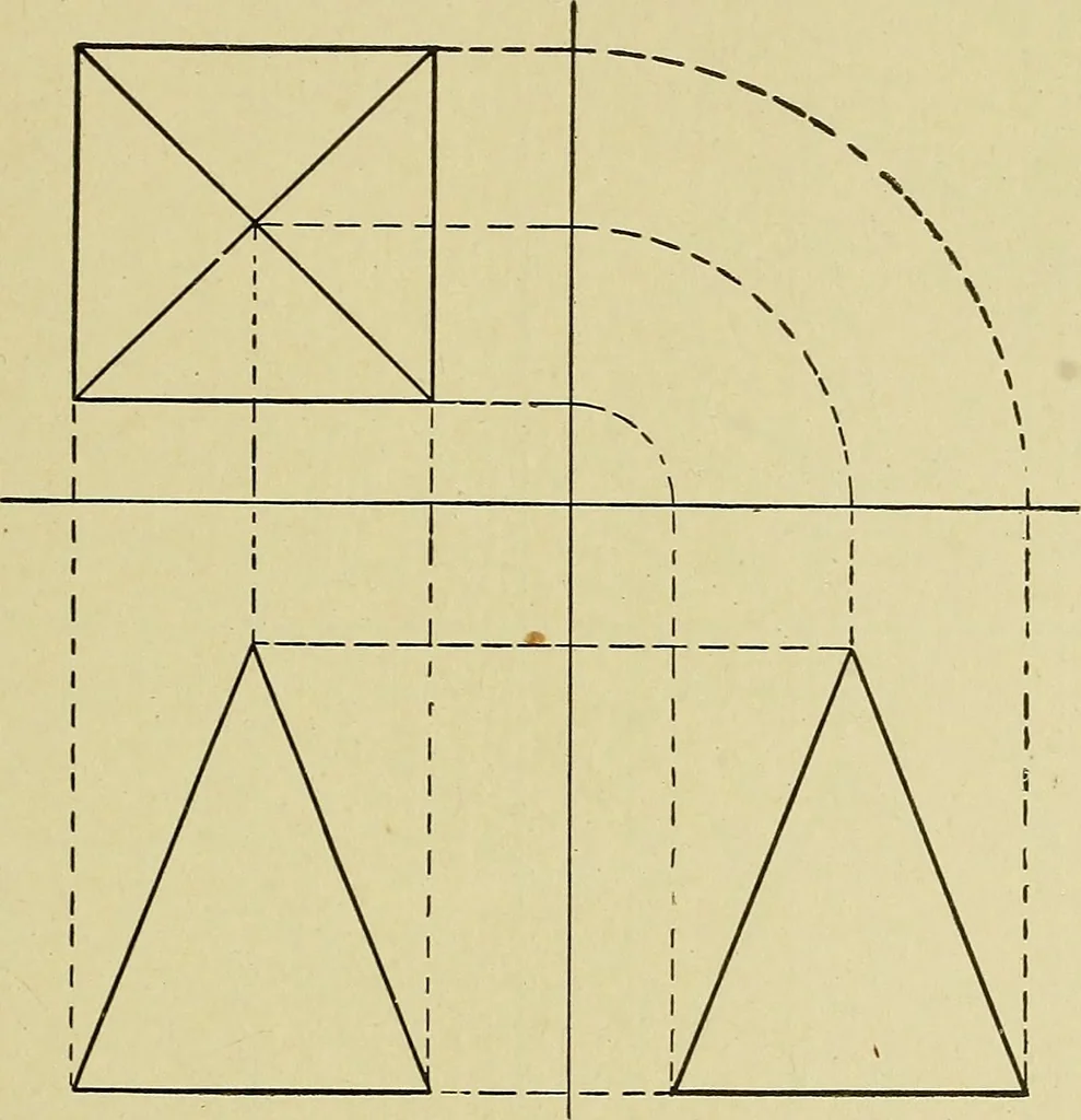 An illustration from Blueprint reading; a practical manual of instruction in blueprint reading through the analysis of typical plates with reference to mechanical drawing conventions and methods, the laws of projection, etc, 1919, leaf 236