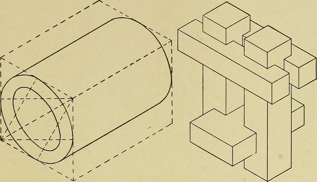 An illustration from Blueprint reading; a practical manual of instruction in blueprint reading through the analysis of typical plates with reference to mechanical drawing conventions and methods, the laws of projection, etc, 1919, leaf 268