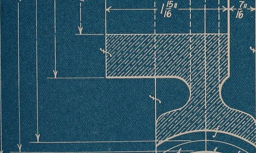 An illustration from Blueprint reading; a practical manual of instruction in blueprint reading through the analysis of typical plates with reference to mechanical drawing conventions and methods, the laws of projection, etc, 1919, leaf 36